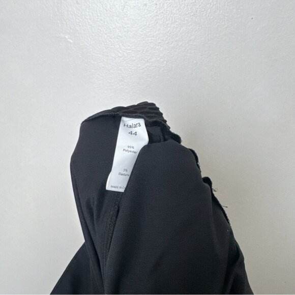 Halara Womens 44 Tapered High Waisted Button Straight Leg Trouser In Black - Picture 10 of 14